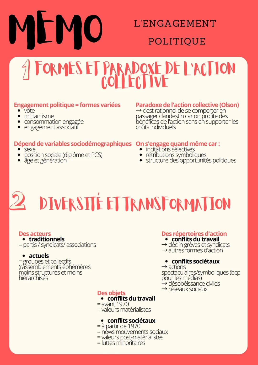 SOCIOLOGIE
Comment expliquer
l'engagement politique
dans les sociétés démocratiques?
OA 1: L'ENGAGEMENT POLITIQUE PREND DES FORMES VARIÉES
[