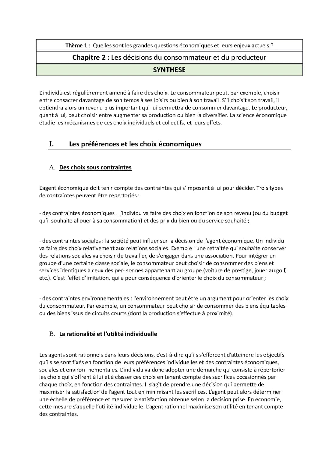 Exercices corrigés: Théorie du consommateur et microéconomie pour enfants