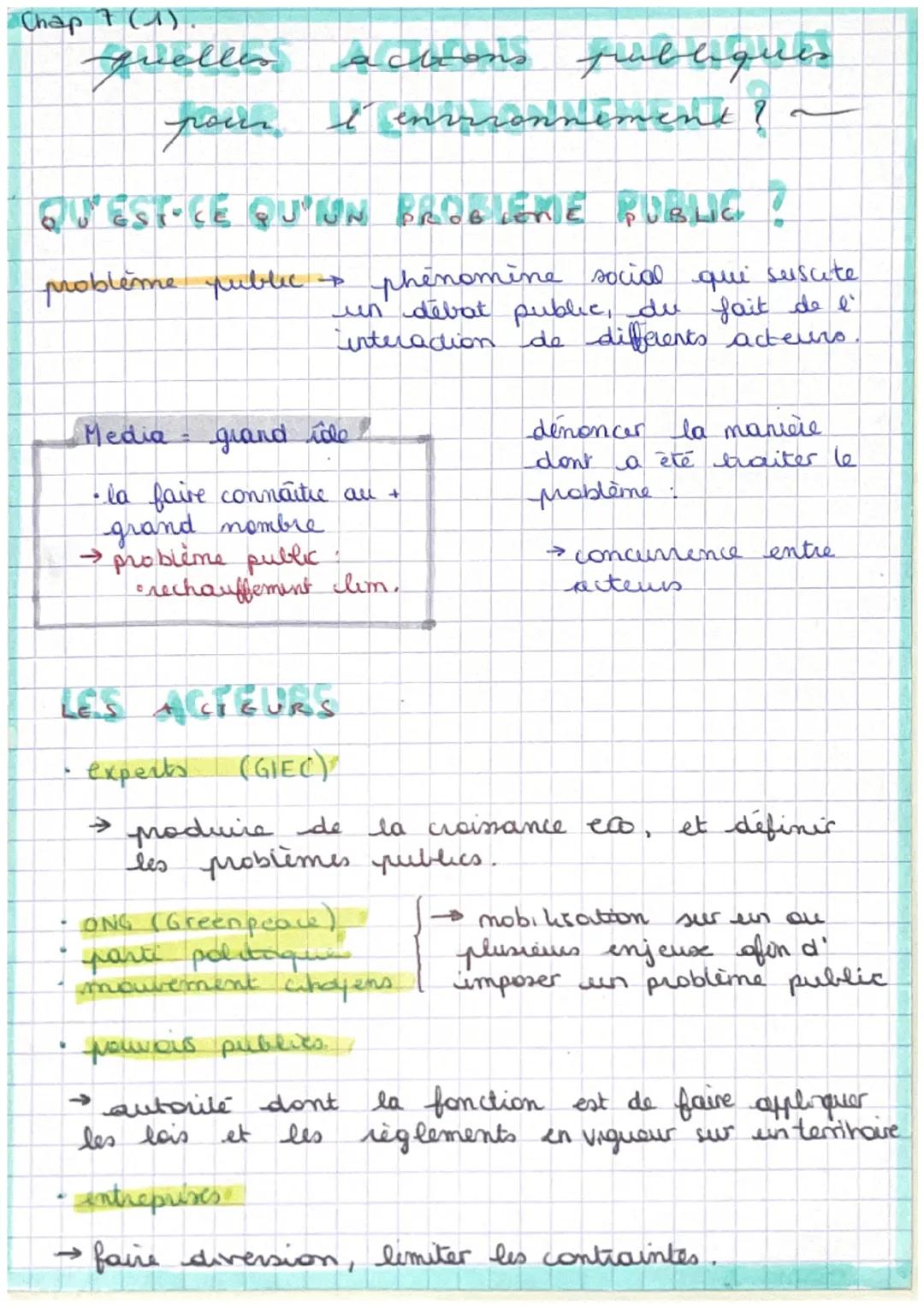 Quelles actions publiques pour l’environnement ?