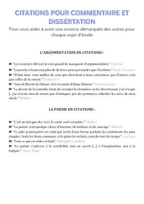 Know citations pour bac français  thumbnail