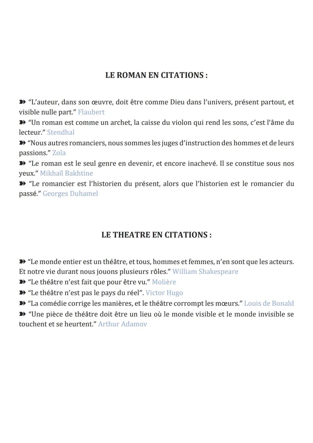CITATIONS POUR COMMENTAIRE ET
DISSERTATION
Pour vous aider à avoir une amorce démarquée des autres pour
chaque sujet d'étude
L'ARGUMENTATION