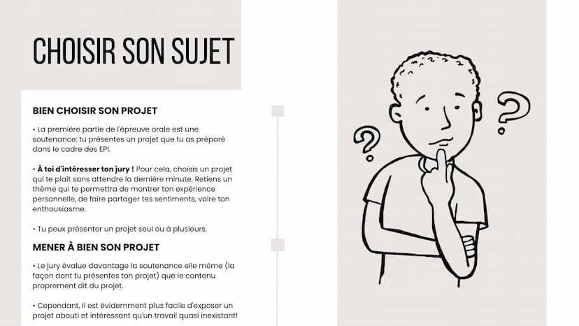Objectif
BREVET
Tout sur l'épreuve orale du Brevet L'ÉPREUVE ORALE DU
BREVET
De quoi s'agit-il ?
L'épreuve orale du Brevet consiste en la
pr