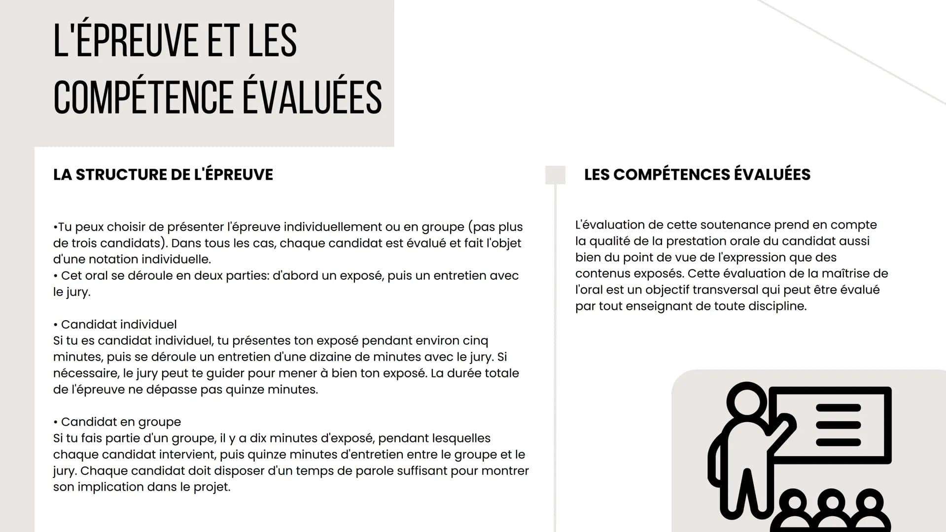 Objectif
BREVET
Tout sur l'épreuve orale du Brevet L'ÉPREUVE ORALE DU
BREVET
De quoi s'agit-il ?
L'épreuve orale du Brevet consiste en la
pr