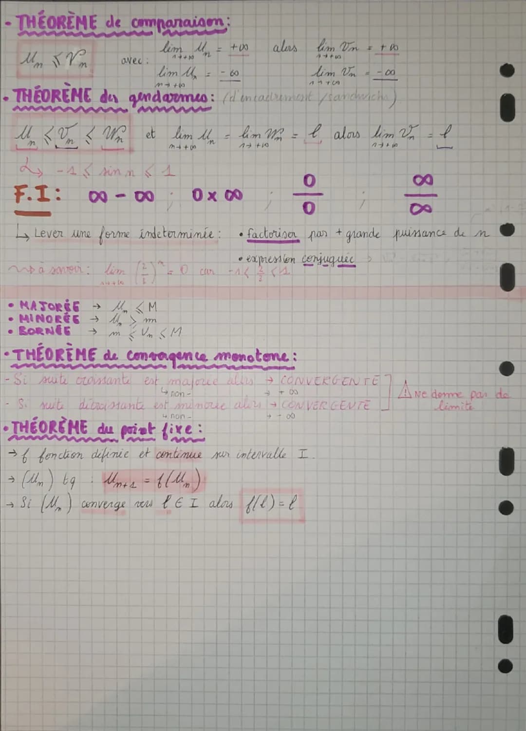 Chap 218
Rappel
Suites et limites
• suite arithmétique: M = M + nr
↳ vérifier si elle est arithmétique: Umor - M = r
m
Mm+s = Mm+r
=
Mxq
• s