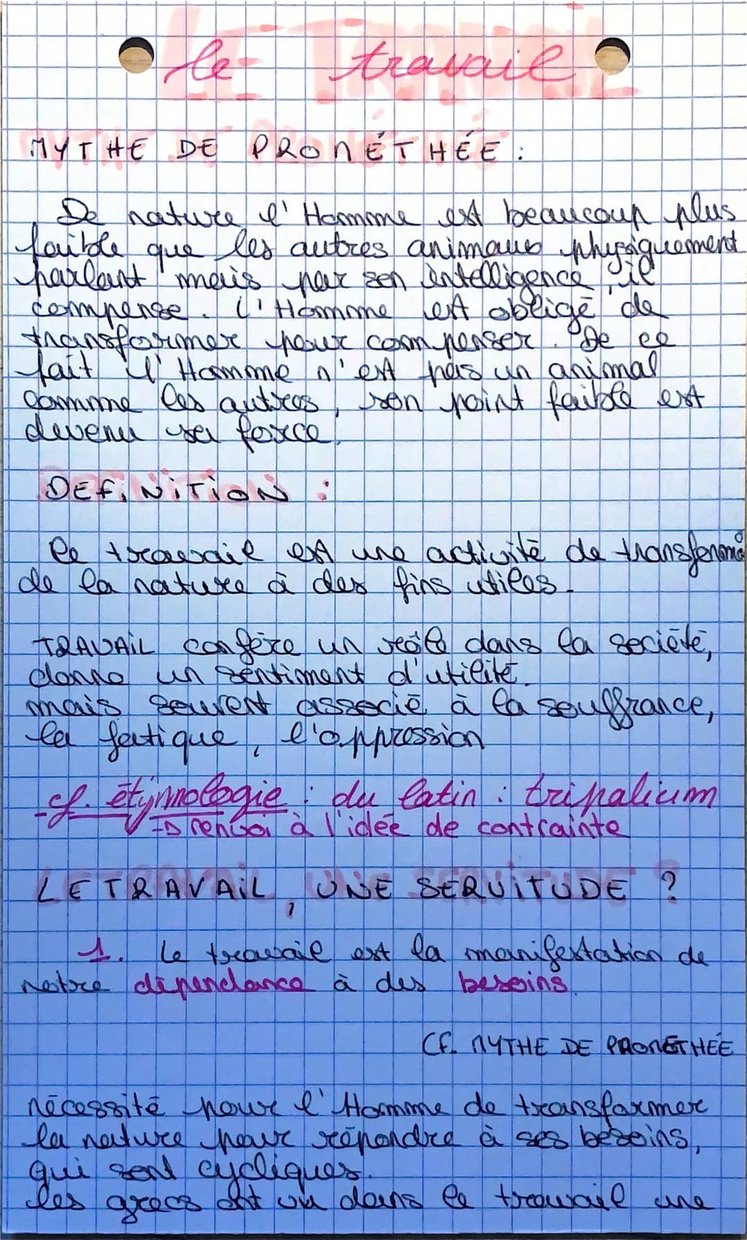 le
travail
MYTHE DE PRONETHEE
De nature I'Homme est beaucoup plus
faible
que
les autres animaux physiquement
parlant mais peur son intellige