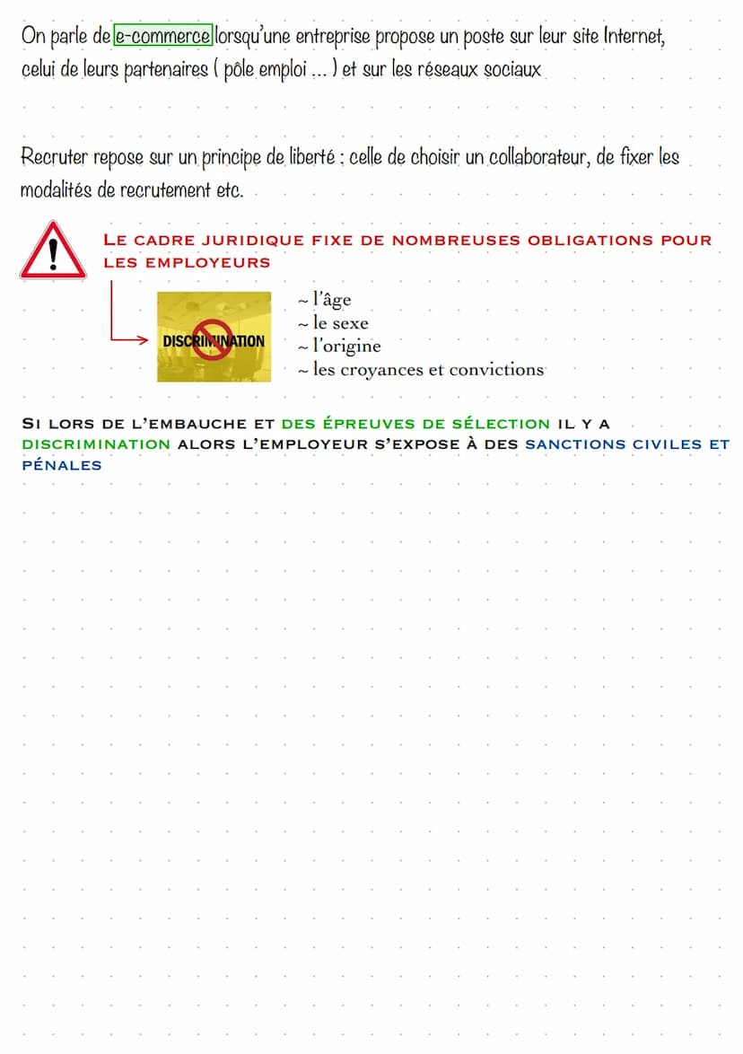 Le recrutement
Le besoin et l'identification
GPEC
La gestion prévisionnelle des emplois
et des compétences sert à anticiper
les besoins de l