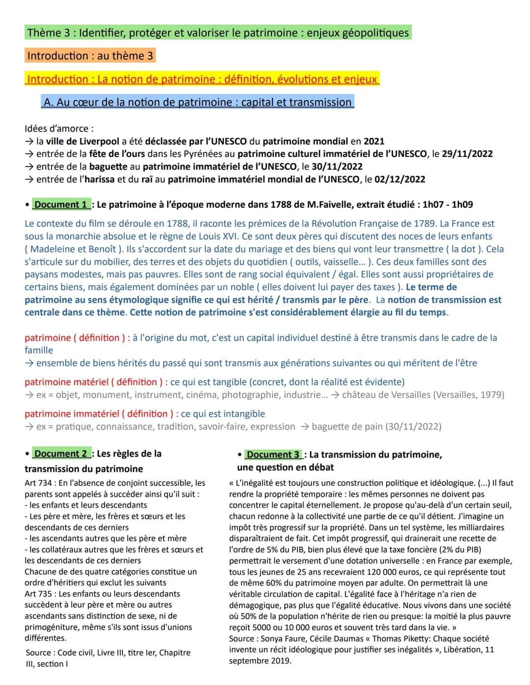 Thème 3 : Identifier, protéger et valoriser le patrimoine : enjeux géopolitiques
Introduction : au thème 3
Introduction : La notion de patri