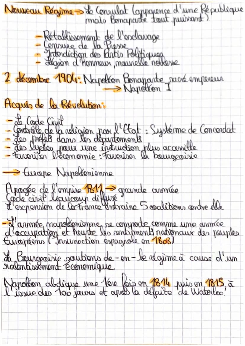 HISTOIRE - LA REVOLUTION
Les
causes
-Grave crise financière et alimentaire + impôts lourds
nour financer les guerres,
•Redaction des cahiers
