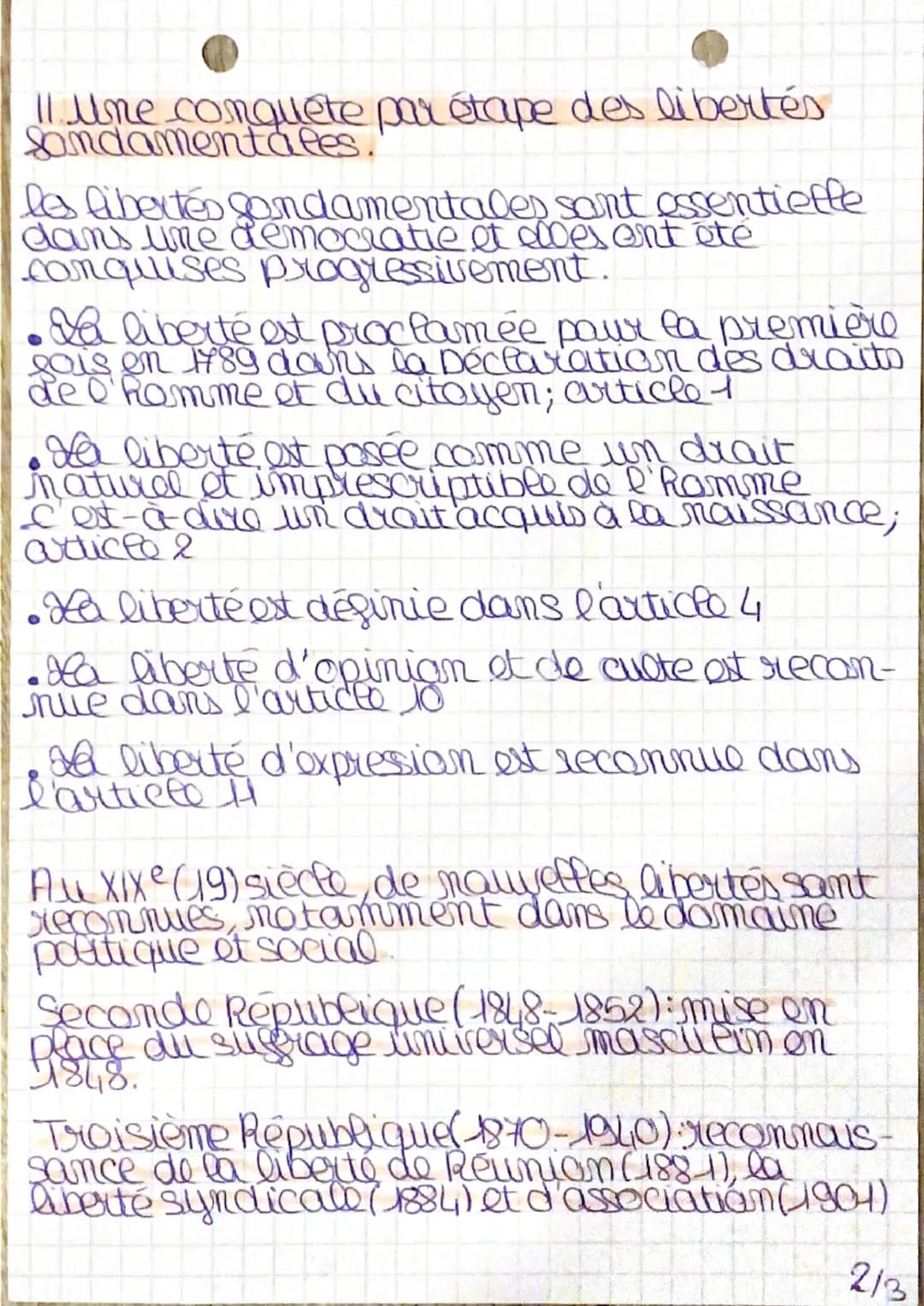 т.с.
la liberté les libertés
1. Des libertés fondamentales dans une
e
qu'est-ce qu'est la liberté?
La liberté peut être définie comme un
dra