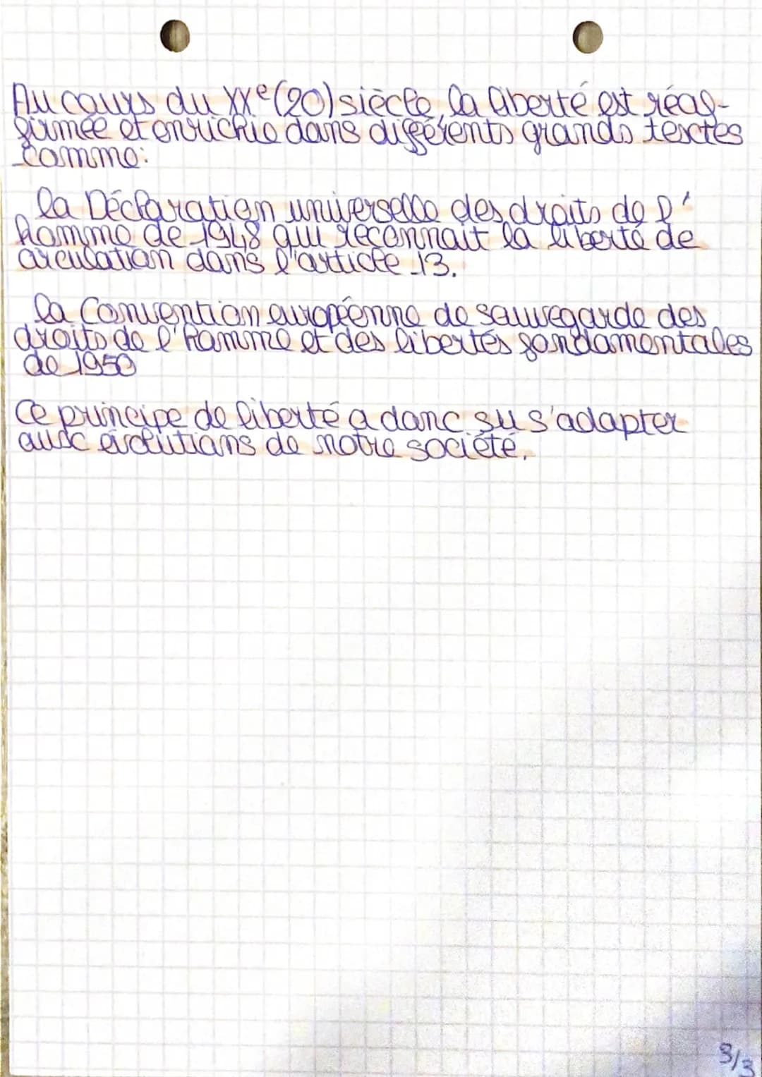 т.с.
la liberté les libertés
1. Des libertés fondamentales dans une
e
qu'est-ce qu'est la liberté?
La liberté peut être définie comme un
dra