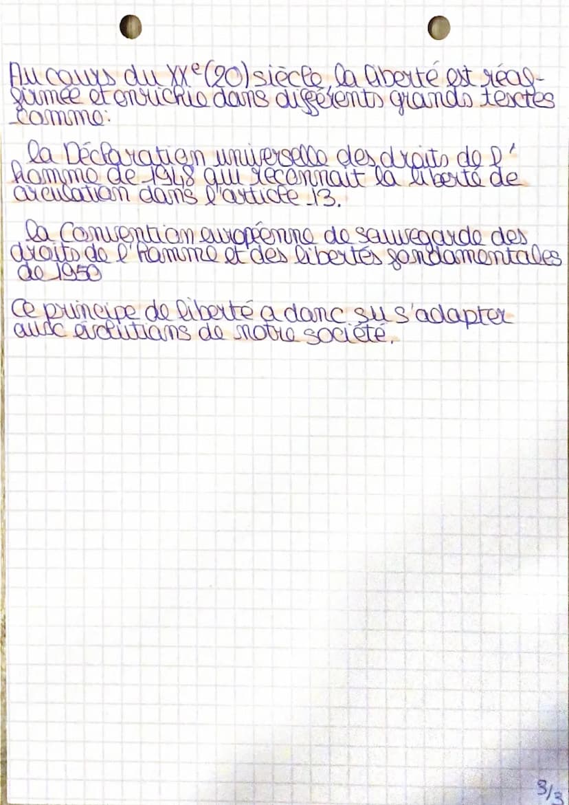 т.с.
la liberté les libertés
1. Des libertés fondamentales dans une
e
qu'est-ce qu'est la liberté?
La liberté peut être définie comme un
dra