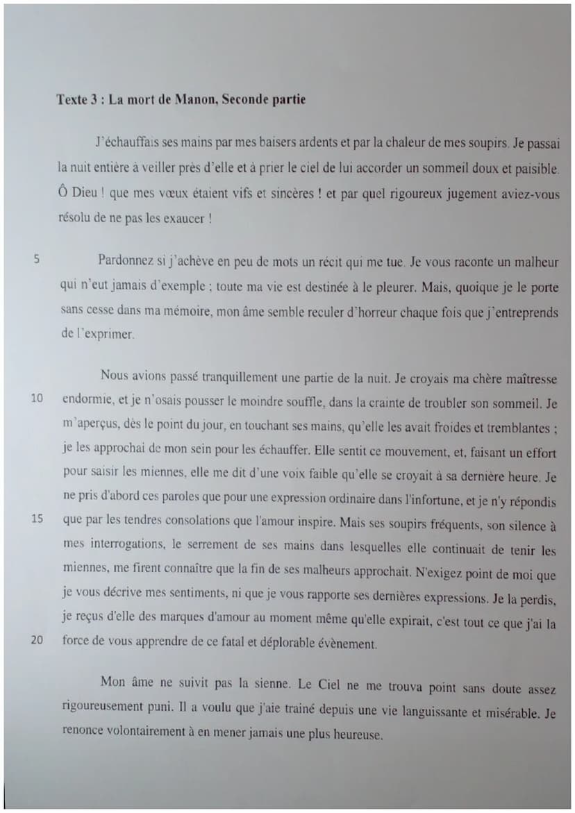 AL 13: La mort de Manon (Seconde Partie) ||| des Grieux parle à Renoncourt
l'échaufflais ses mains par mes
baisers ardents et par la chaleur
