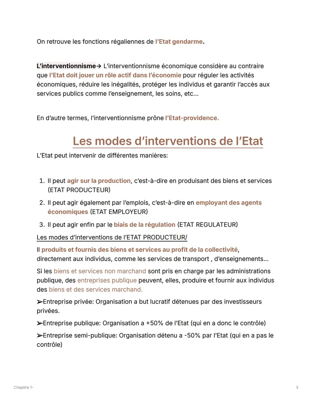 Chapitre 1-
Chapitre 1-
Created @25 janvier 2025 17:50
*État
Pas commencé
L'intervention de l'Etat
Etat gendarme→ Un "gendarme" en ce qu'il 