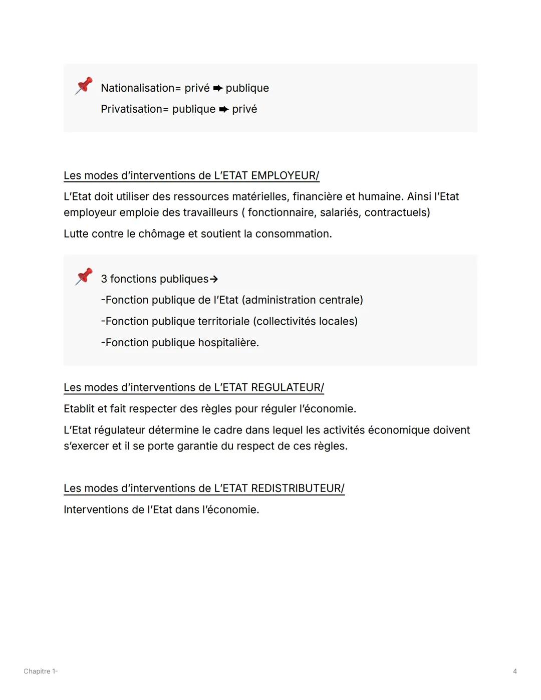 Chapitre 1-
Chapitre 1-
Created @25 janvier 2025 17:50
*État
Pas commencé
L'intervention de l'Etat
Etat gendarme→ Un "gendarme" en ce qu'il 