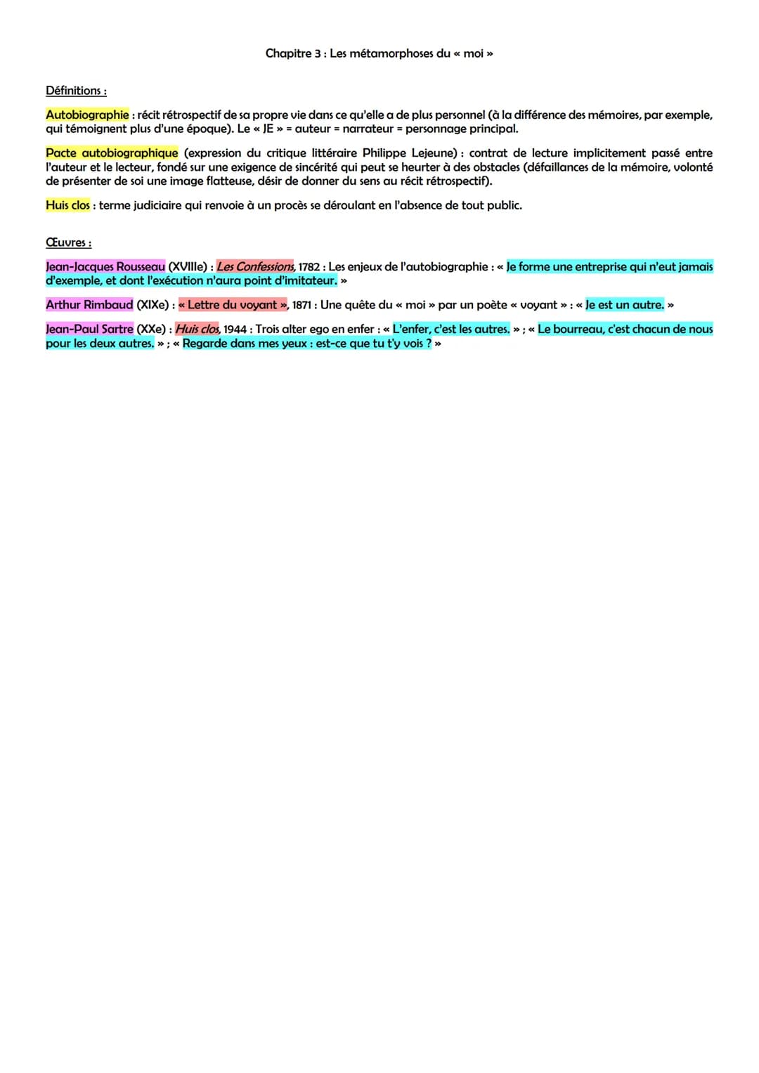 THÈME 1: LA RECHERCHE DE SOI
Chapitre 1: Éducation, Transmission, Émancipation
Définitions:
Humanisme: mouvement artistique et littéraire eu