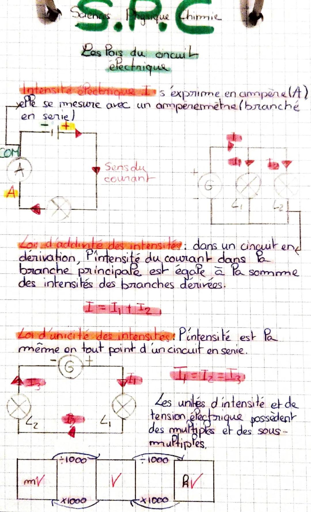 Les 4 lois de l'électricité et Résistance - Circuit électrique PDF