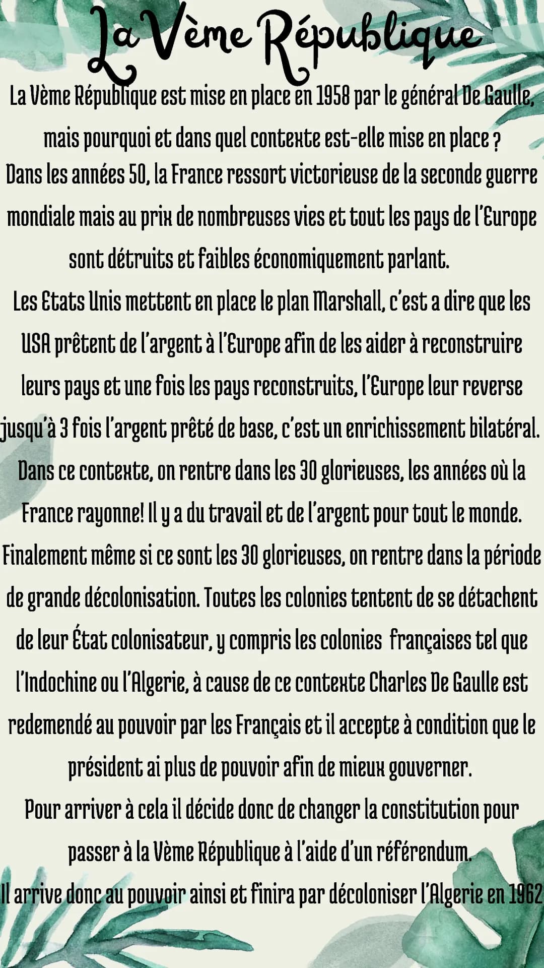 La Vème République 