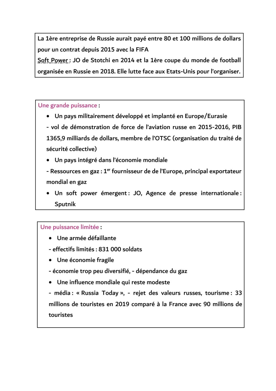 Thème 2: Analyser les dynamiques des puissances internationales
Puissance internationale: capacité d'un état à obtenir d'un autre état ce
qu