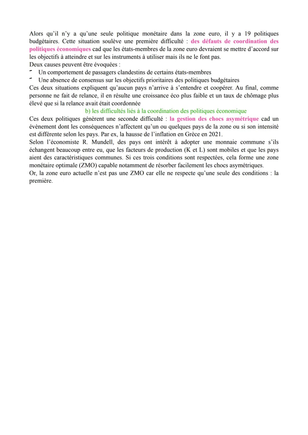 CHAPITRE 6. L'EUROPE, QUELLES POLITIQUES ECONOMIQUES DANS LE
CADRE EUROPEEN?
I. Les grandes caractéristiques de l'intégration européenne et 