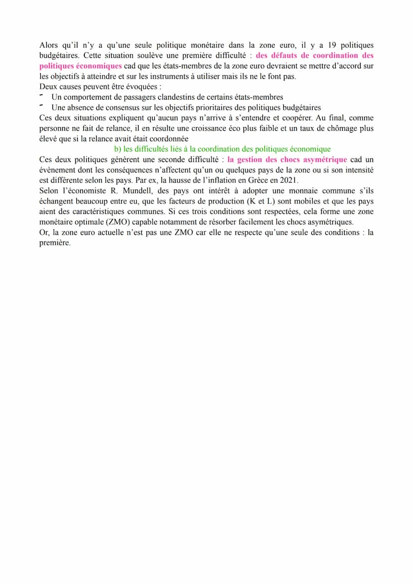 CHAPITRE 6. L'EUROPE, QUELLES POLITIQUES ECONOMIQUES DANS LE
CADRE EUROPEEN?
I. Les grandes caractéristiques de l'intégration européenne et 