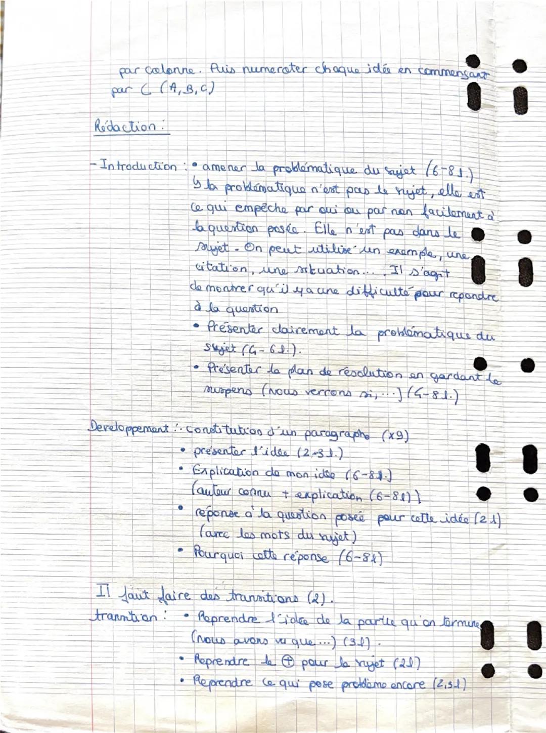 Pho
Saut de
Methode de la dissertation
Le but de l'exercice est de montrer qu'on est capable de life et
de comprendre un mijet precis, puis 