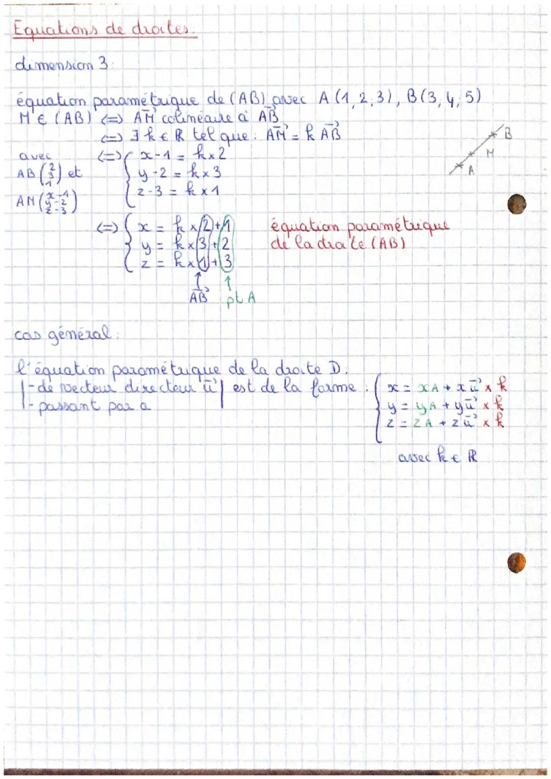 chap 45
Repère, base coordonnées.
(0, w i w) forment un repère de l'espace
(w) forment une base
( 13 ) mon coplanaires
on me peut pas trouve