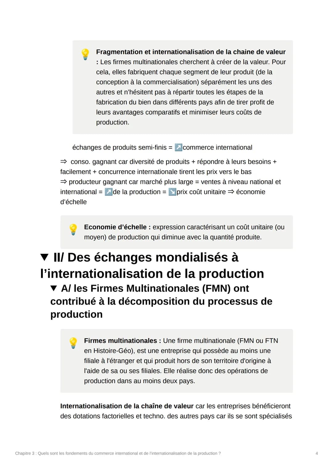 Chapitre 3 : Quels sont les
du commerce
fondements
international et de
l'internationalisation de la
production ?
Triade: Europe (35% des exp