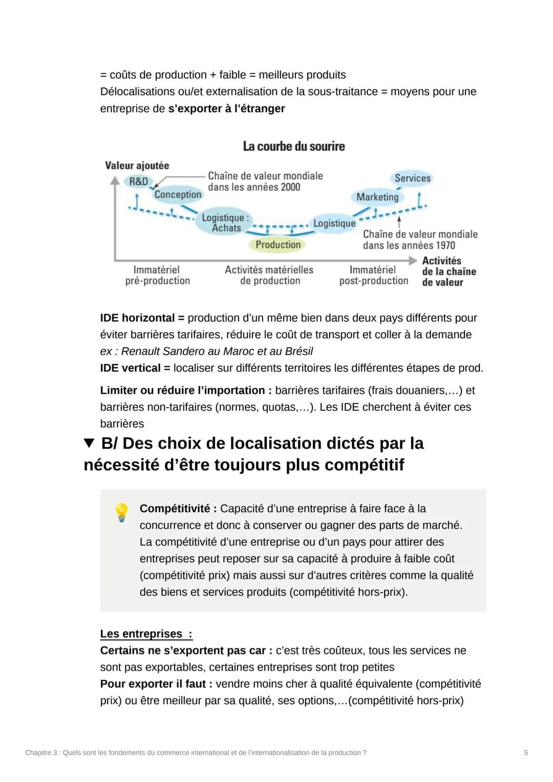 Chapitre 3 : Quels sont les
du commerce
fondements
international et de
l'internationalisation de la
production ?
Triade: Europe (35% des exp