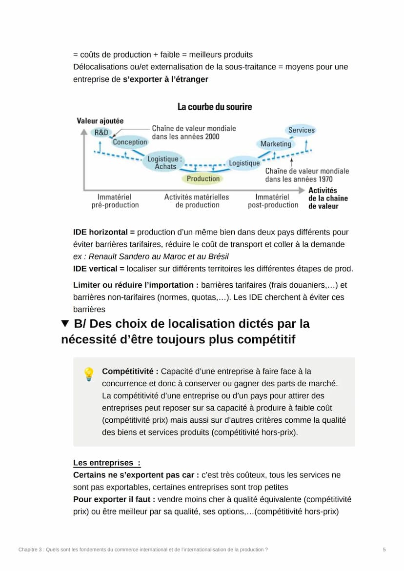 Chapitre 3 : Quels sont les
du commerce
fondements
international et de
l'internationalisation de la
production ?
Triade: Europe (35% des exp