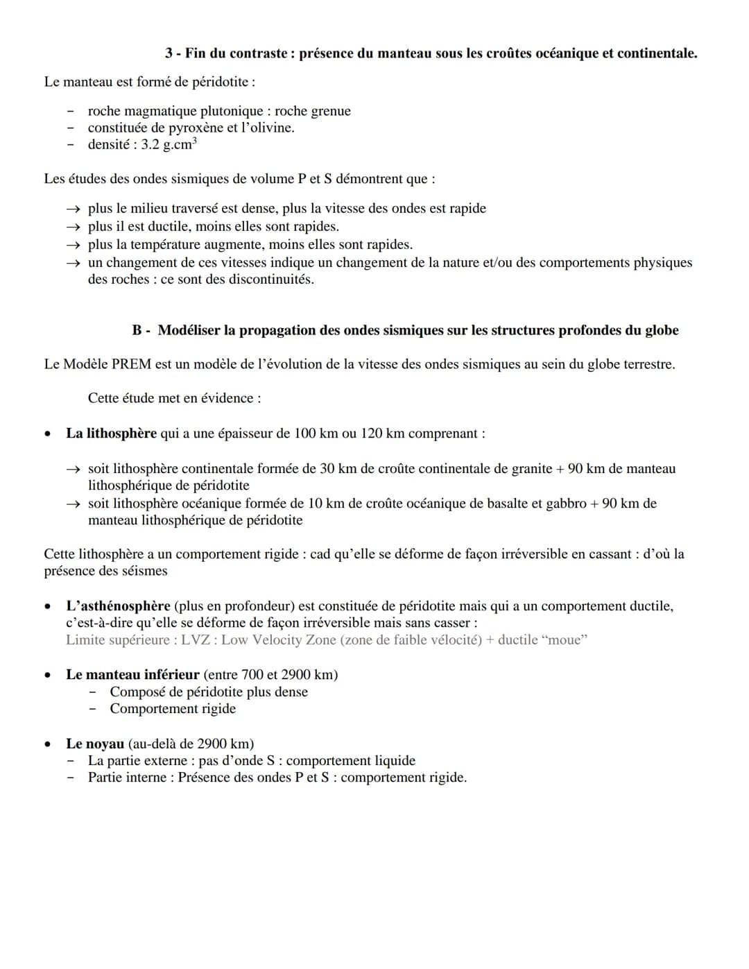 THEME 1: LA TERRE, LA VIE ET L'ORGANISATION DU VIVANT
PARTIE 1: LA DYNAMIQUE INTERNE DE LA TERRE
CHAPITRE 1 LA STRUCTURE DU GLOBE TERRESTRE
