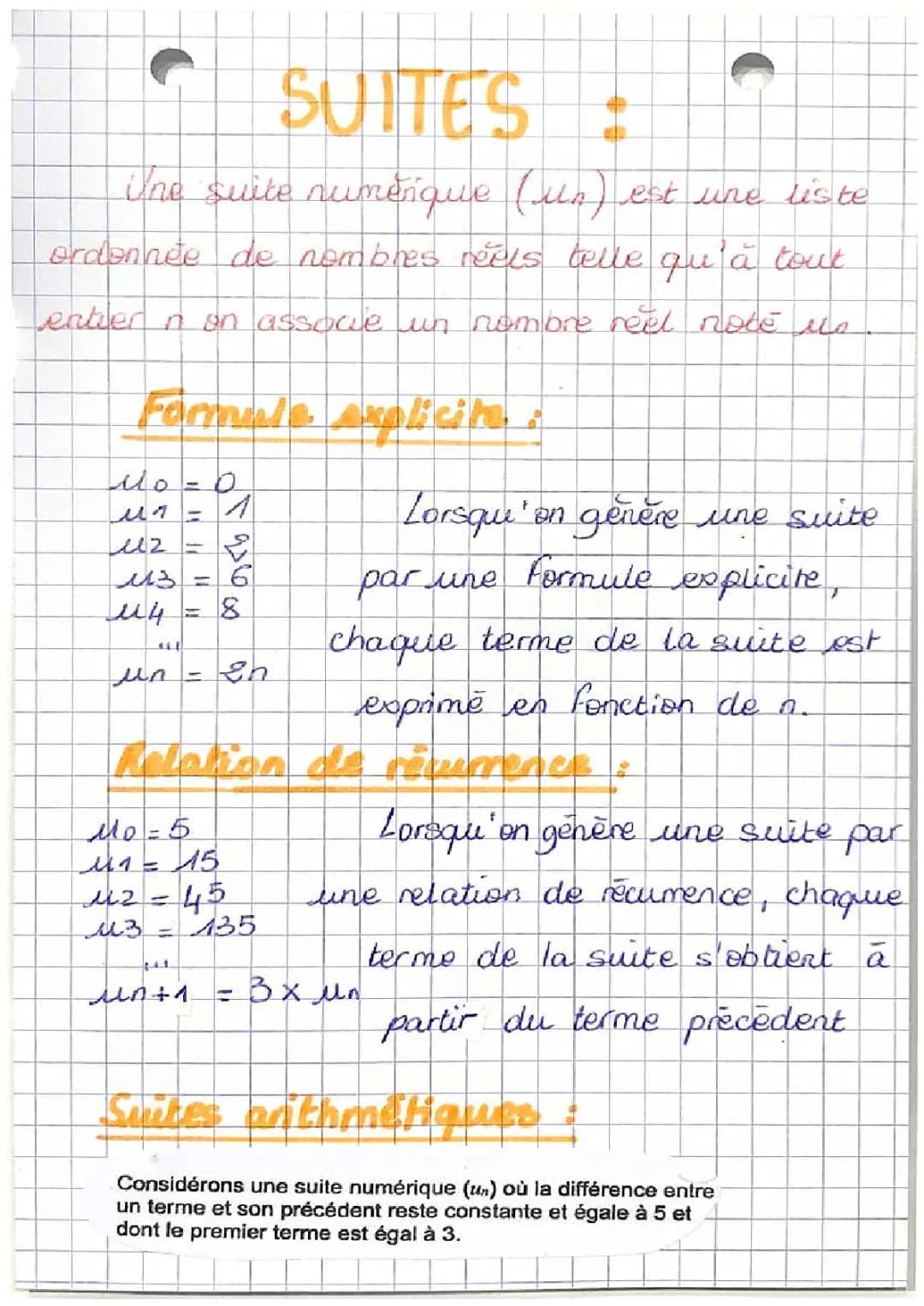 les suites numériques 