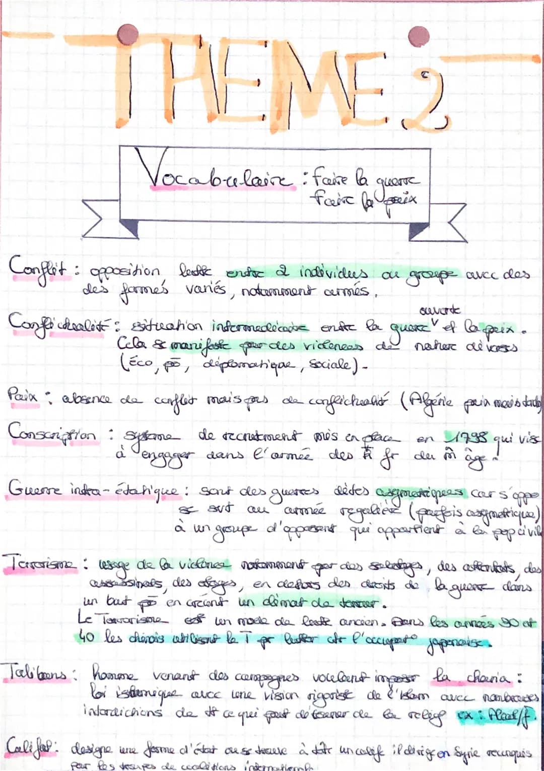 ¡REME 3
Vocabulaire : faire la
faire le prix
Conflit: opposition leat enter I individus au groupe avec des
des formes variés, notamment armé