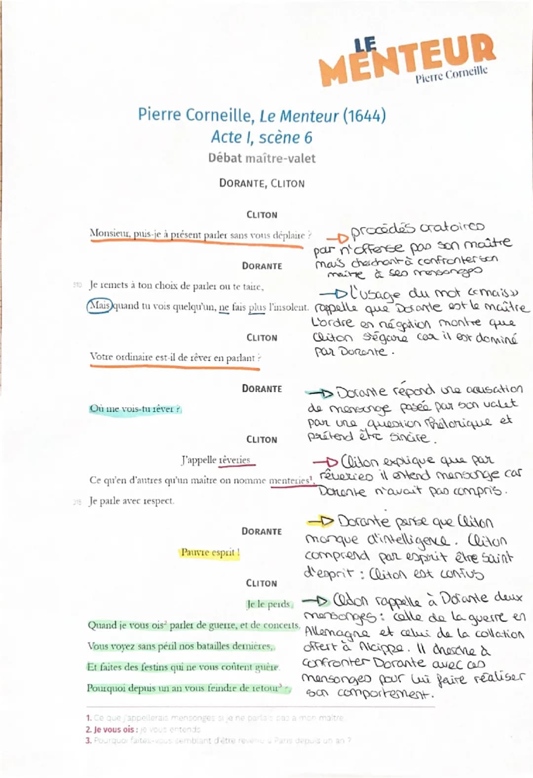 Introduction
Pendant le siècle du classiciome, Pierre Corneille,
un dramaturge célèbre, écrit Le Menteur, une
comédie en 5 actes, jouée pour