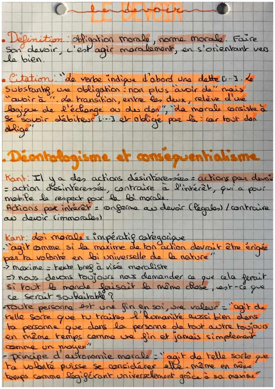 Comprendre le Devoir : Définition et Concepts