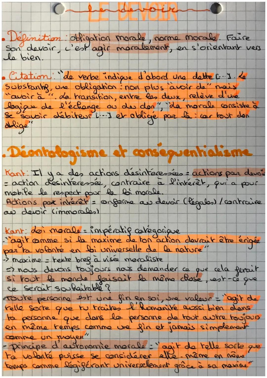 0₂
سنه
• Définition: obligation morale, norme morale. Faire
Son devoir, c'est agir moralement, en s'orientant vers
bien.
Citation de verbe i