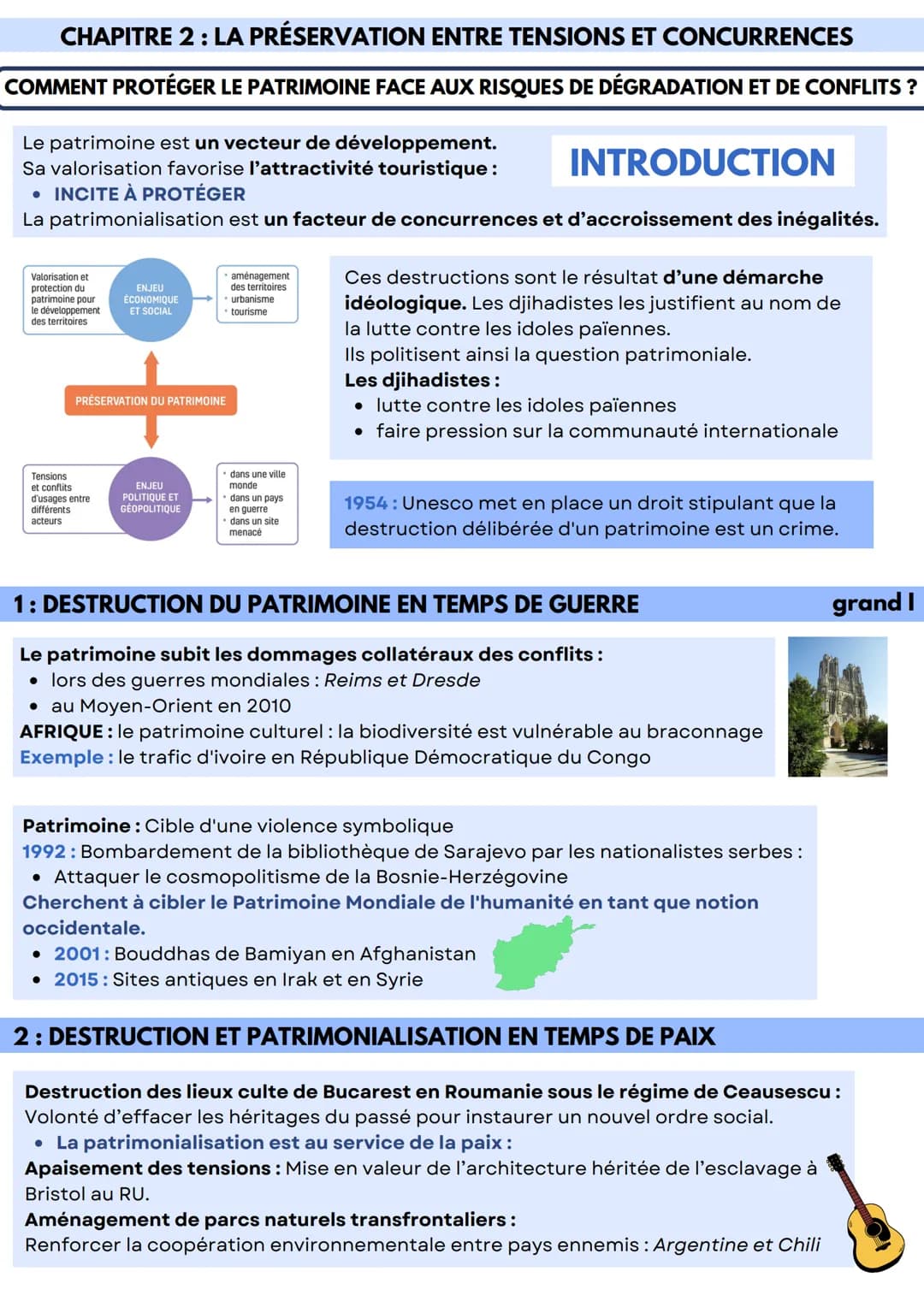 CHAPITRE 2 : LA PRÉSERVATION ENTRE TENSIONS ET CONCURRENCES
COMMENT PROTÉGER LE PATRIMOINE FACE AUX RISQUES DE DÉGRADATION ET DE CONFLITS ?
