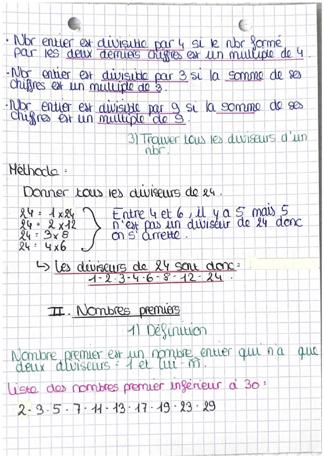 ве
•
maths
Chapitre 1 = Arithmetique 1/2
I. Multiple et diviseurs
7) Vocabulaire
a = bxq
↳> On dit que =
Remarques
0
· a est un multiple de 