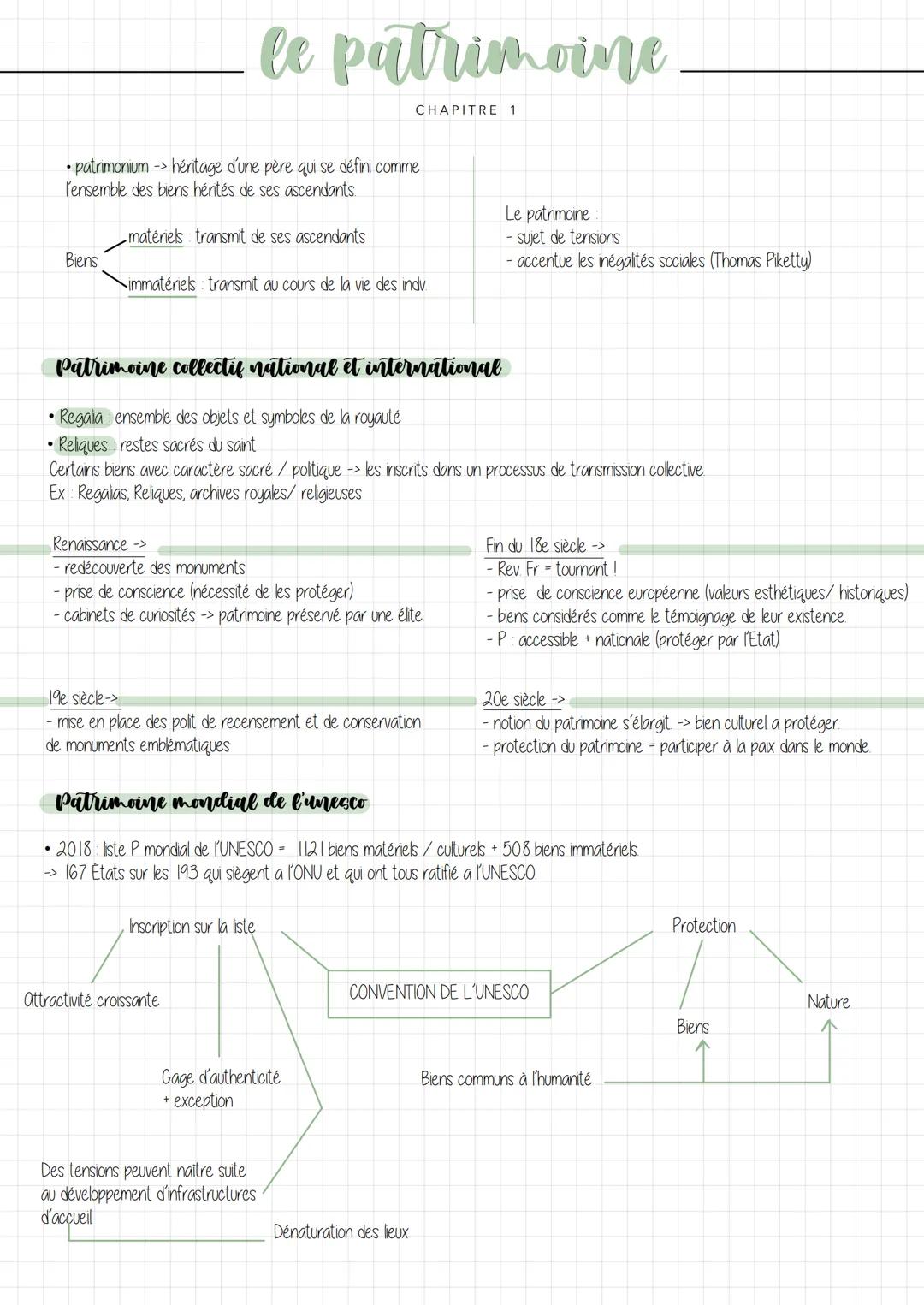 Biens
• patrimonium -> héritage d'une père qui se défini comme
l'ensemble des biens hérités de ses ascendants.
matériels transmit de ses asc