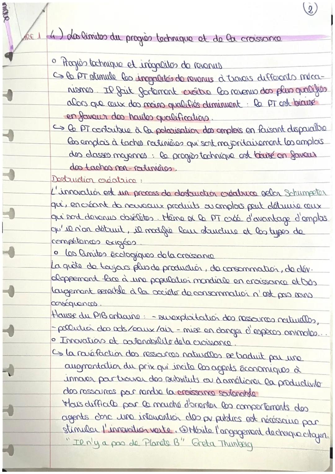 CHAPITRE des sources et les défis de la
(croissance économique.
2) Quel role joue le progrès
4) Quelles sont les sources
de la croissance?
L