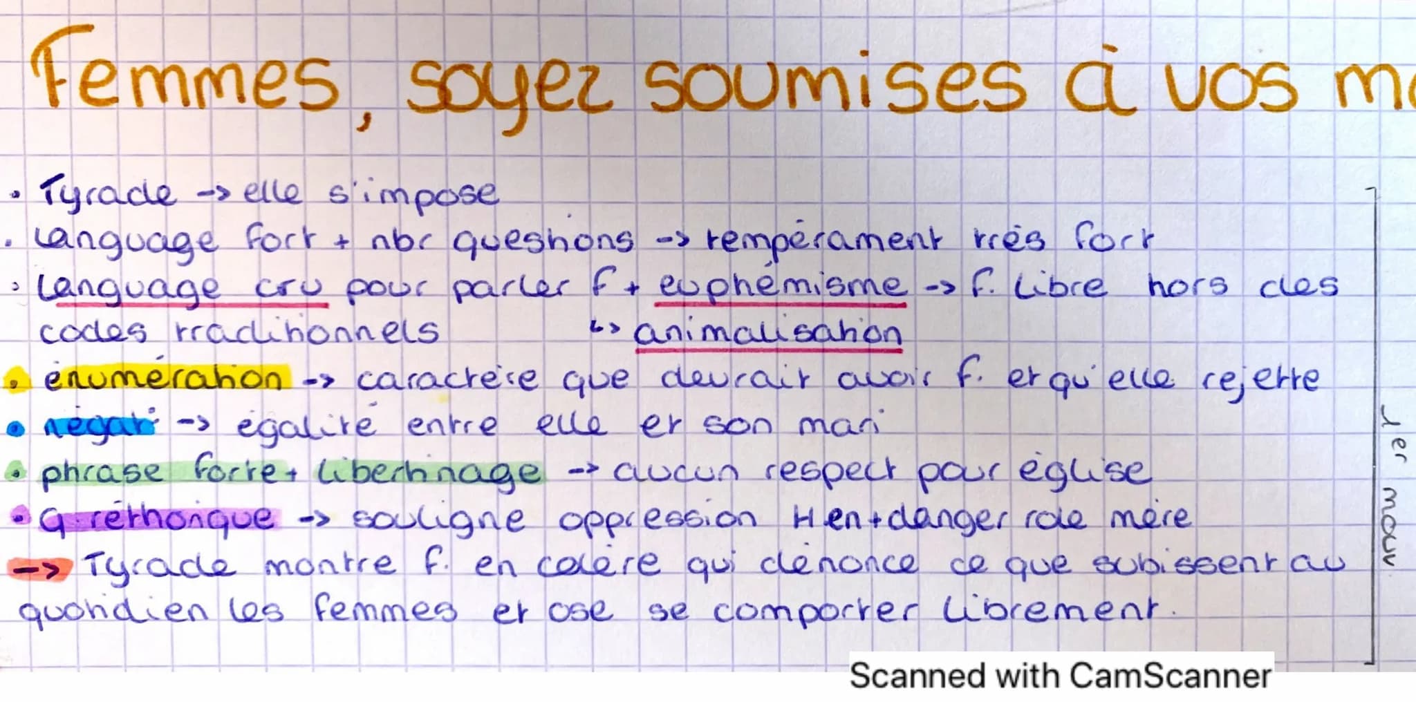 FEMMES, soyez soumises à vos
manis.
- Il fallait que sa femme fût une bien bonne créature: si j'avais été la femme d'un
pareil homme, je lui