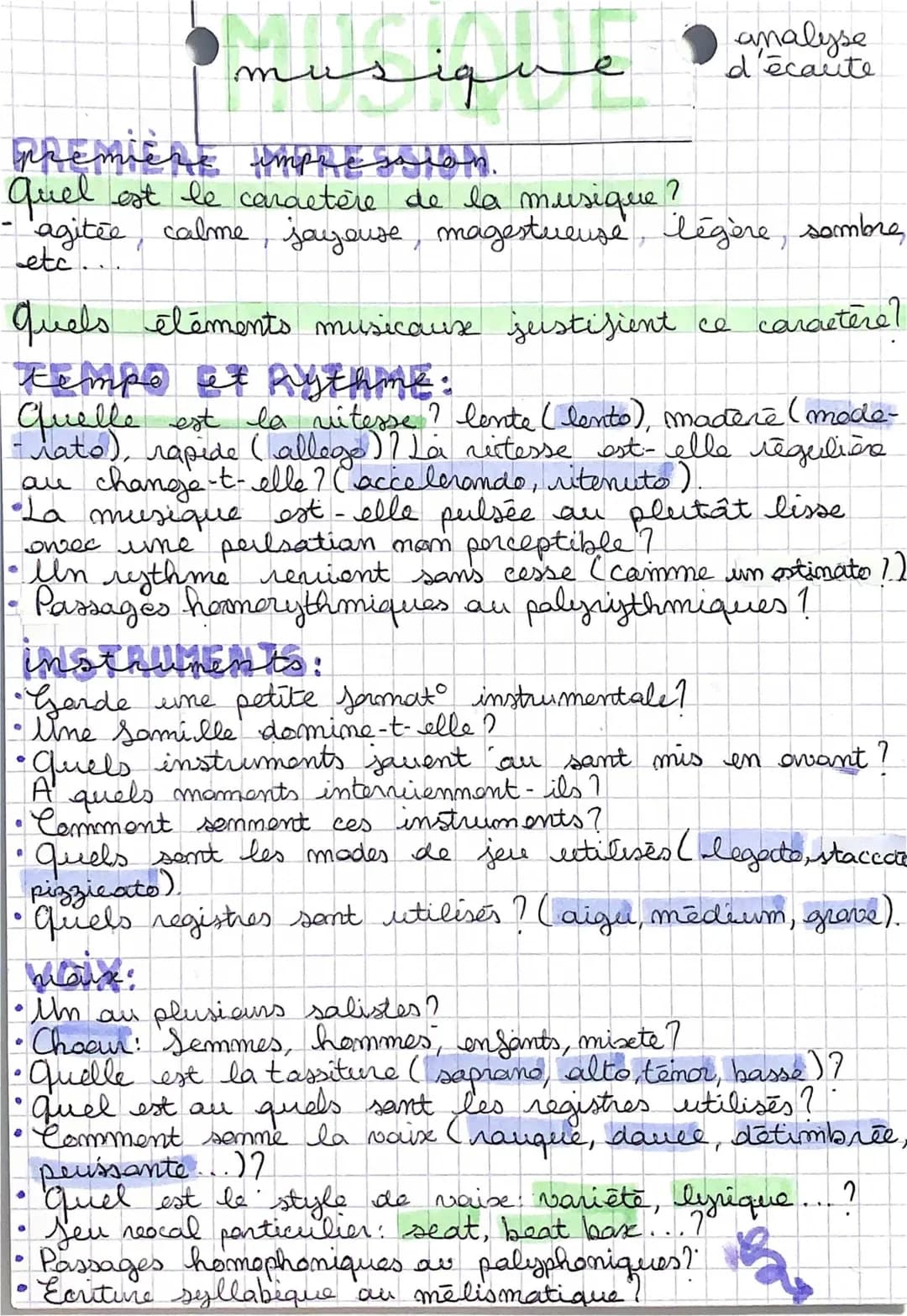 analyse d’écoute musique 