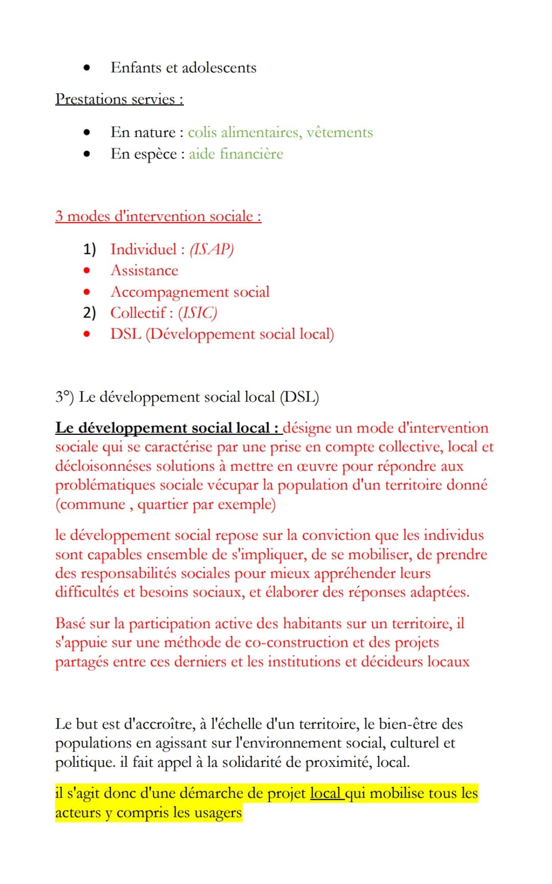 STSS
Chapitre 6: Politique sociales : Une action sociale en
direction des usagers
I/politiques sociales et principes de solidarité
A. Défini