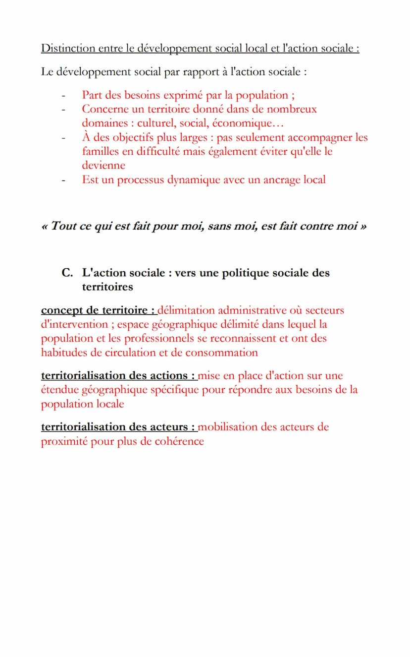 STSS
Chapitre 6: Politique sociales : Une action sociale en
direction des usagers
I/politiques sociales et principes de solidarité
A. Défini