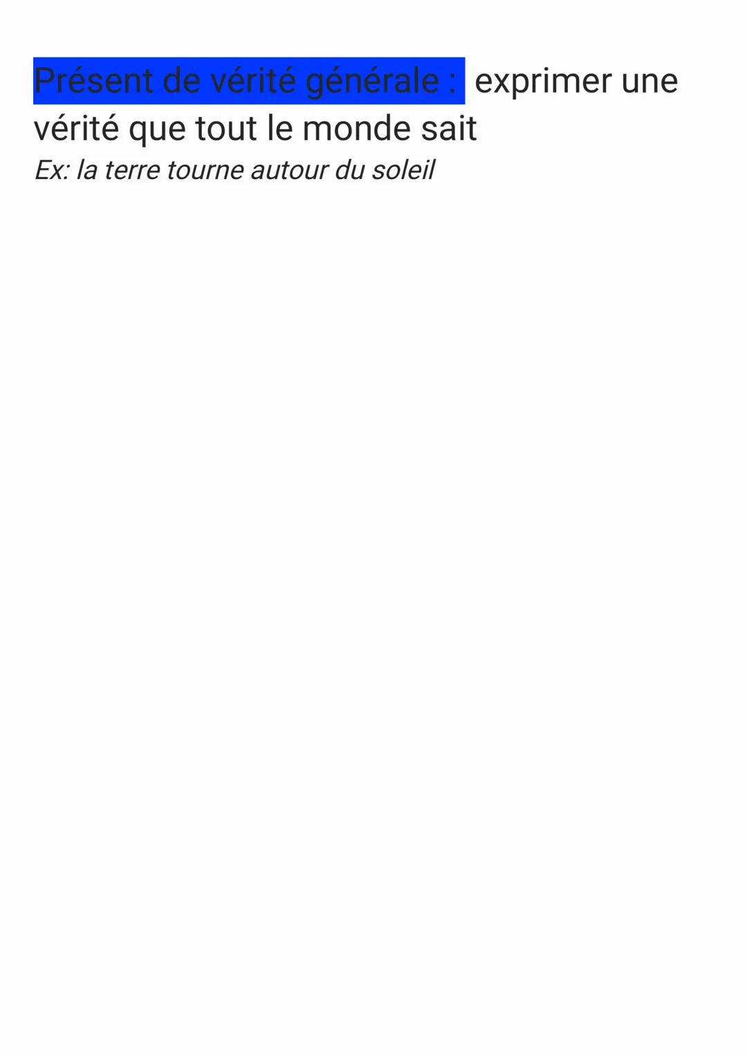 Présent de Narration : raconter une chose
qui est entrain de se passer
Ex: il bondit d'un coup

Passe proche: une chose qui se passera
bient