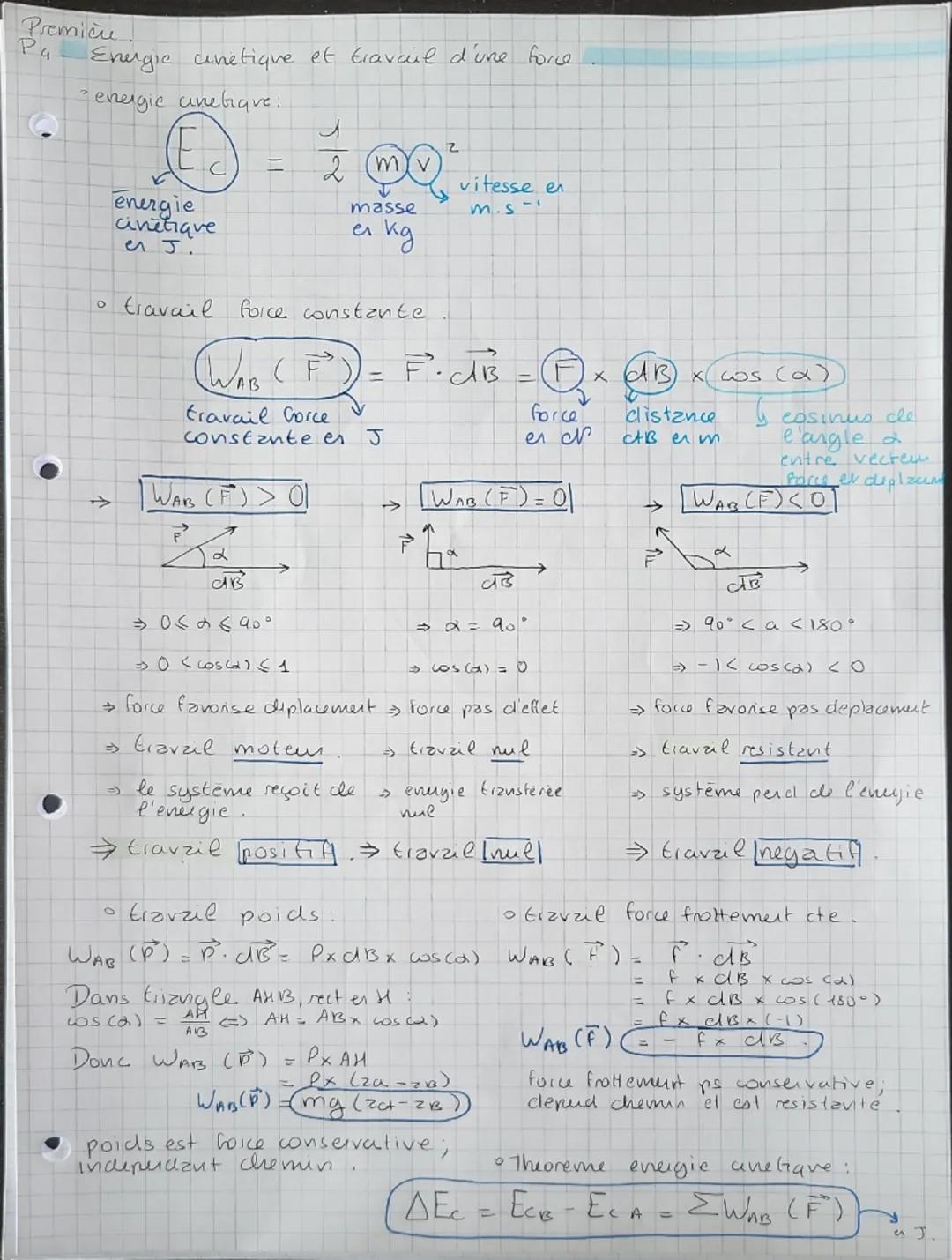 Première

P4 Energie canetique et travail d'une force

energie cinetique:

$E_c = \frac{1}{2} m v^2$

energie
cinètique
en J.
masse
en kg
vi