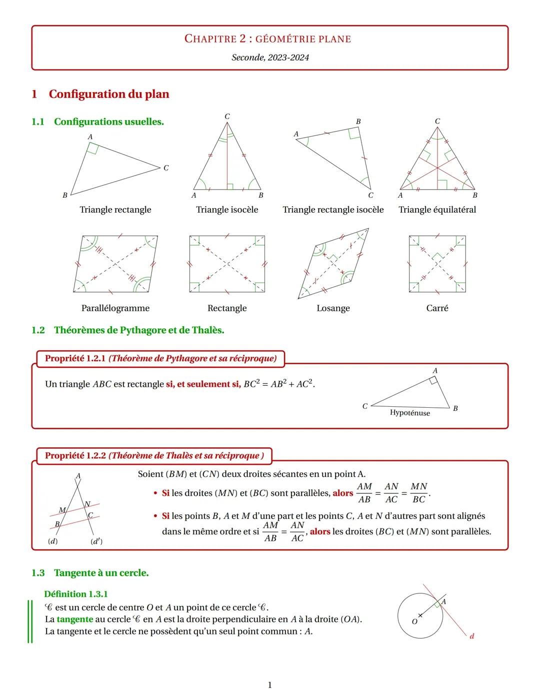 Projeté orthogonal et trigonométrie