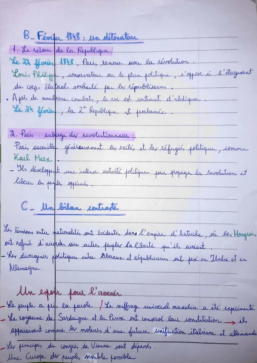 Chapitre 2. L'Europe entre restauration et révolution (1814-1848)
Après la Révolution française et la chute das Premier Empire, la difficile