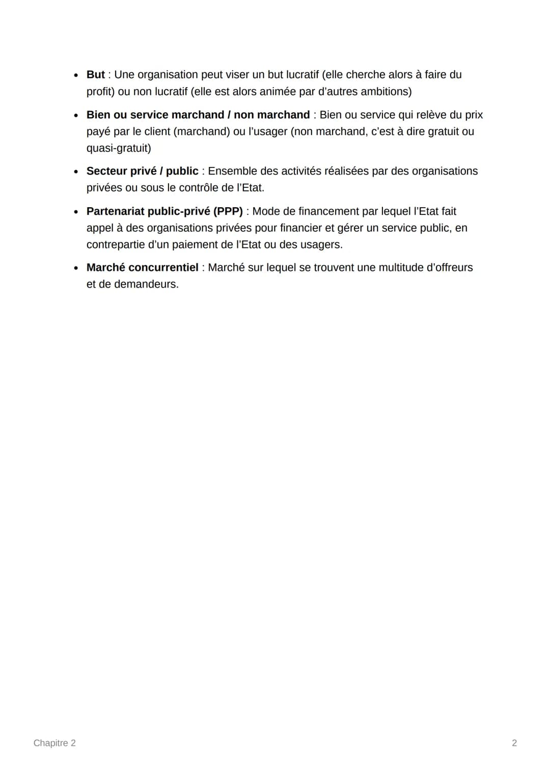 Chapitre 2
Comment appréhender la diversité des organisations
?
1. Quels sont les buts et les finalités des différentes
organisations ?
Entr