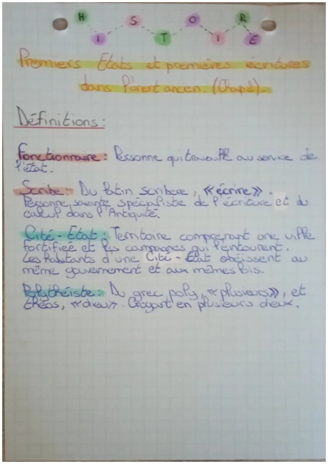 S
Premiers Etats et premières écridures
dans Parent ancien. (Chape).
Définitions:
fonctionnoure: Essonne qui travaille au service de
l'état.