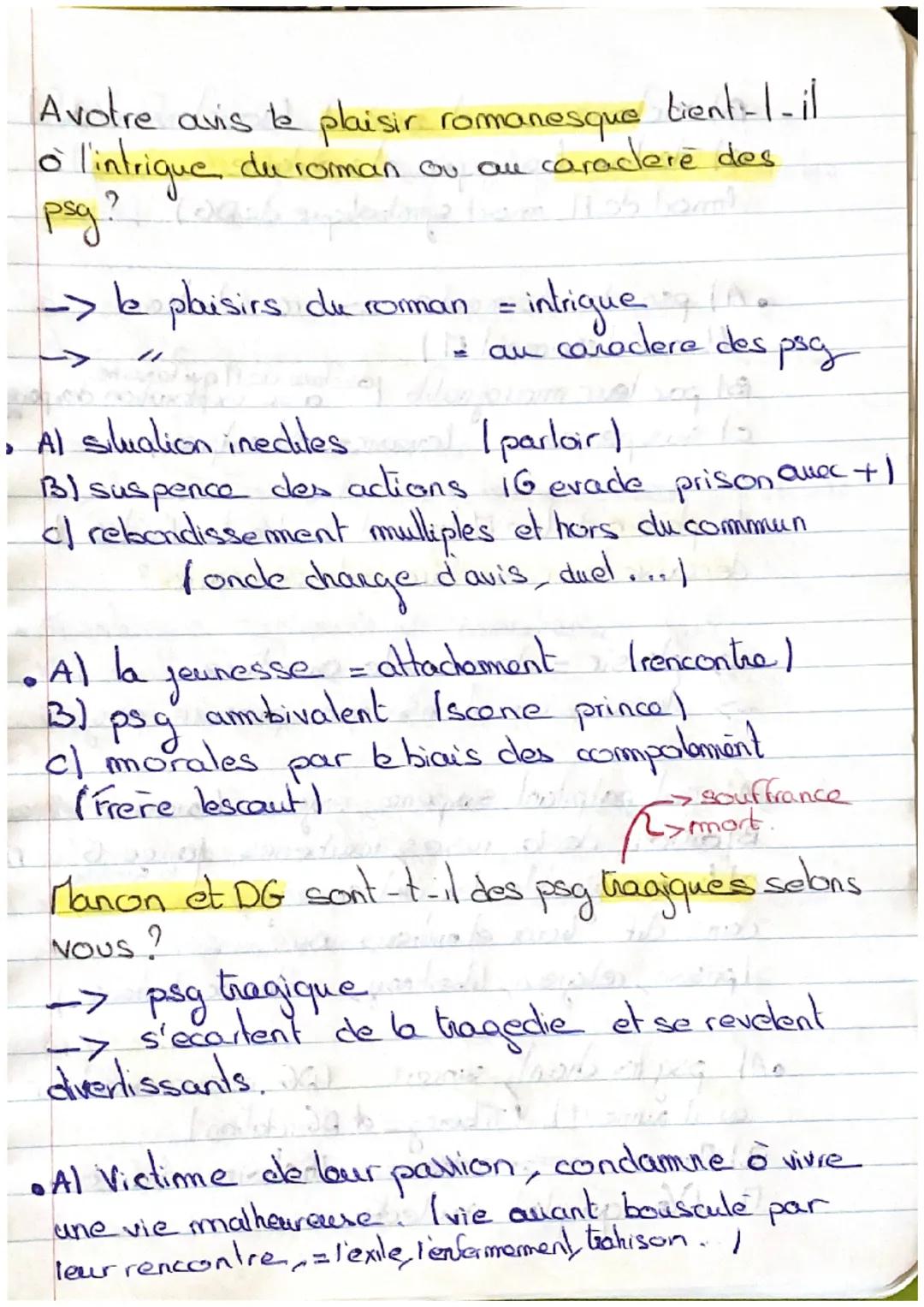 tient-1-il
Avotre avis le plaisir romanesque
l'intrigue du roman ou au caractere des
à
ряд?
-> le plaisirs du roman
= intrigue 11.
12
• an c